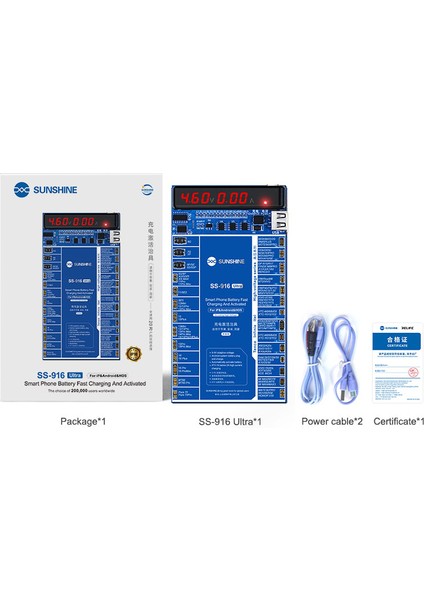 SS-916 Ultra 9V Adaptif Hızlı Şarj ve Ters Bağlantı Korumalı Akıllı Batarya Aktivasyon Aparatı (Ios & Android Uyumlu)