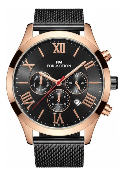 Erkek Kol Saati Altın Renk, Siyah Kadran - Şık Hasır Kordon, 2 Yıl Garantili