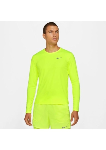 Men’s Dri-Fıt Miler Long Sleeve Dry Miler Running Shirt Erkek Üst