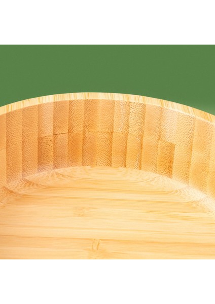 Orta Boy Bambu Kase - Açık Kahverengi - 18X6 cm modelleri