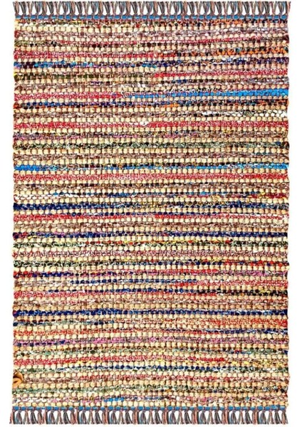 Home D42 Bolero Jüt Örgü Halı - Renkli - 120X180 cm