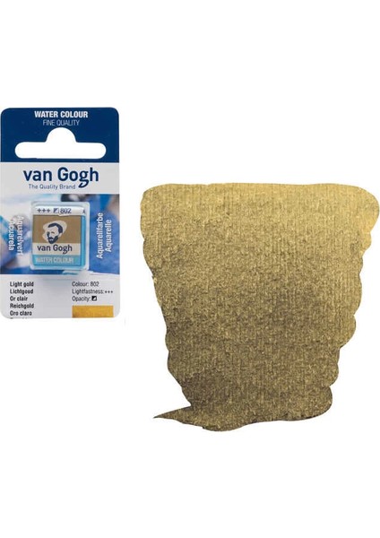 Van Gogh 1/2 Tablet Sulu Boya 802 Light Gold