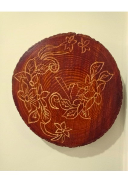 3'lü Kütük Oyma Duvar Dekor Seti Doğal Ahşam Palzeme ve El Oyma indirimleri