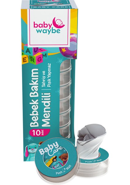 2 Adet Baby Waybe Bebek Bakım, Temizlik ve Hijyen Mendili 10'lu fiyatları
