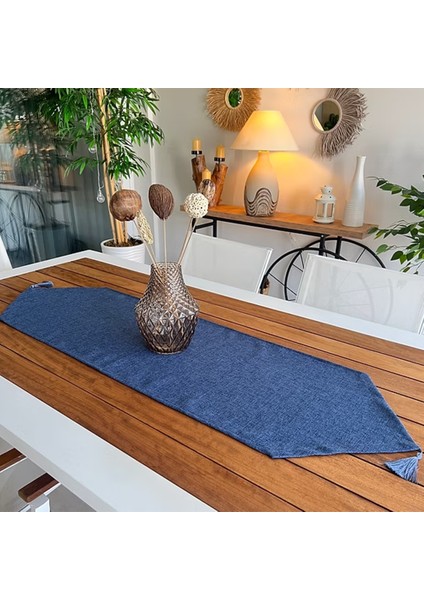 Desenizmir Keten Dokulu Mavi Runner modelleri
