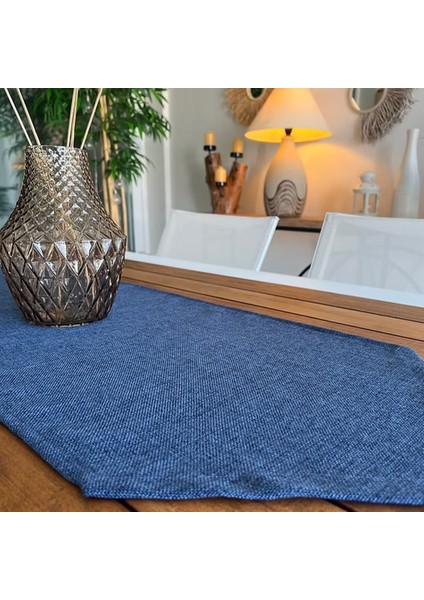 Desenizmir Keten Dokulu Mavi Runner fırsatları