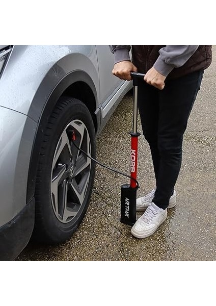 KB3256D 87 Psı Dijital Basınç Göstergeli Taşınabilir El Pompası, Kırmızı/siyah fırsatları