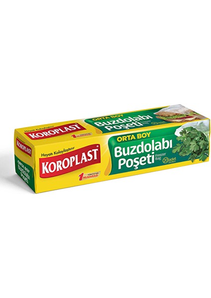 4 Adet Koroplast Buzdolabı Poşeti Standart 24X38 Orta Boy 20'li