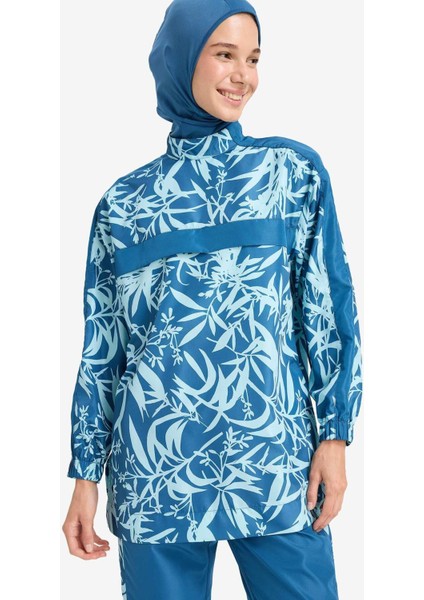 Regular Fit Su Itici 3'lü Desenli Burkini Tesettür Mayo Takım E7996AX25HS modelleri