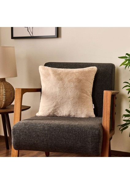 Soft Post Kırlent Kılıfı - Ekru - 45X45 cm