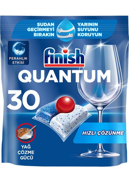 Quantum 30 Kapsül Bulaşık Makinesi Deterjanı Tableti 3 Adet
