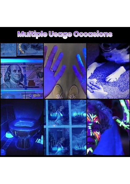 365NM Profesyonel Güçlü Mor Uv Işık El Feneri Evcil Hayvan Idrarı Tespiti, Para Kontrol, Kıymetli Evrak modelleri