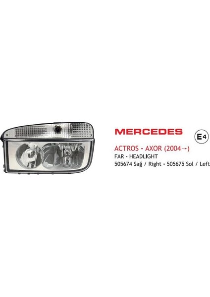 Far Sol Mercedes Actros-Axor (04 >) E-Belgeli