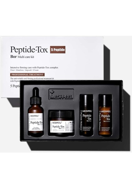 MEDIPEEL Peptide-Tox 5 Peptide Bor Multi Care Kit (4 adet) Peptit kompleksi içeren lifting seti