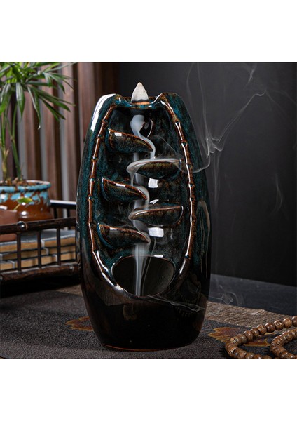 Mistik Yol Tasarımlı Geri Akışlı Tütsülük 18*8*8*cm - 3 Adet Tütsü Hediyeli