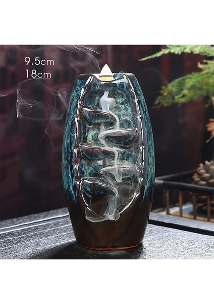 Mistik Yol Tasarımlı Geri Akışlı Tütsülük 18*8*8*cm - 3 Adet Tütsü Hediyeli modelleri