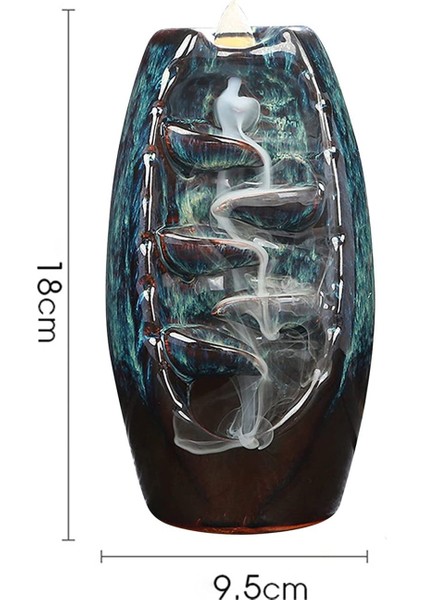 Mistik Yol Tasarımlı Geri Akışlı Tütsülük 18*8*8*cm - 3 Adet Tütsü Hediyeli indirimleri