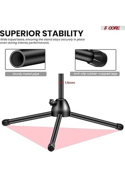 Core Mikrofon Standı Zemin Evrensel Yüksekliği Ayarlanabilir Tripod Mikrofon Standları 2 Mikrofon Tutar W Uzayan Teleskopik Bom Kolu Katlanabilir Taşınabilir Sahne Üzerinde Stüdyo Için Siyah - Ms indirimleri