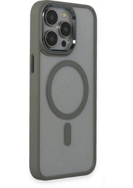 iPhone 15 Pro Max Kılıf Room Magneticsafe Silikon - Gri (K95) fiyatları