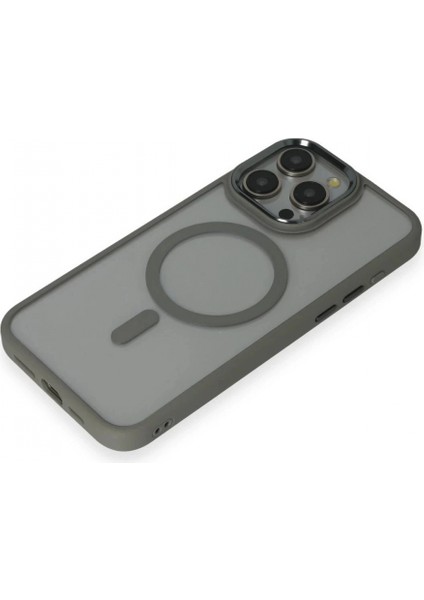 iPhone 15 Pro Max Kılıf Room Magneticsafe Silikon - Gri (K95) fırsatları
