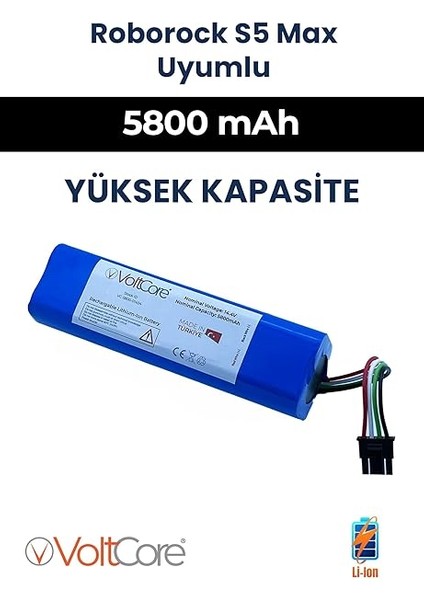 Robot Süpürge Bataryası 5800 Mah Pil Roborock S5 Max ile Uyumlu fiyatları