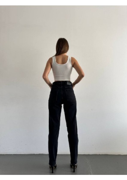 Tommy1 Lara Yıldız Cindy Ayer Kadın Siyah Yüksek Bel Mam Likralı Jean(Tam Kalıp) fiyatları