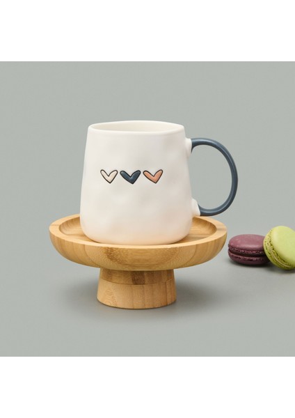 Kitchen Kalp Desenli Kupa - Krem - 450 ml fiyatları