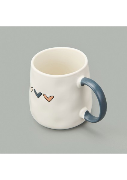 Kitchen Kalp Desenli Kupa - Krem - 450 ml modelleri