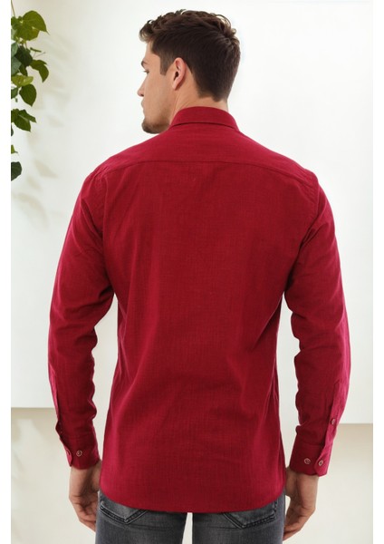 G921 Dewberry Erkek Gömlek-Bordo fiyatları