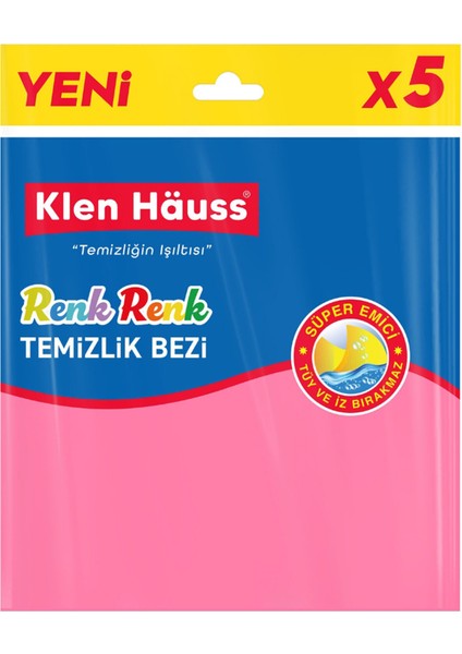 Renk Renk Temizlik Bezi 5'li