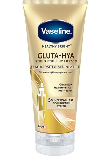 4 Adet Vaseline Gluta Hya Serum Etkili Losyon Leke Karşıtı 200ML