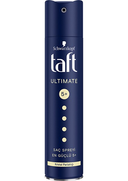 3 Adet Taft Saç Spreyi 250 ml No 5 Ultimate Kristal Parlaklığı