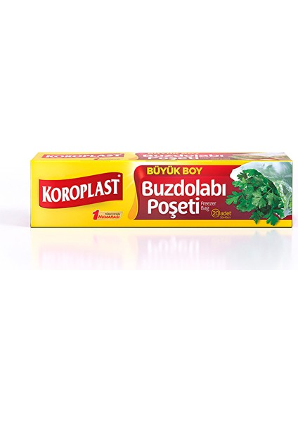 3 Adet Koroplast Buzdolabı Poşeti Büyük 30*45 20 Adet