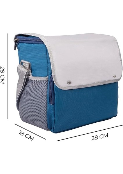 Soğuk Sıcak Tutan Yalıtımlı Izolasyonlu Yiyecek Içecek Çantası Termal Termos Buz Aküsü Hediyeli Mavi indirimleri