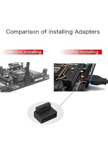 USB 3.0 90 Derece Anakart Adaptörü 19 Pin/20 Pin Erkekten Dişi Uzatma Adaptörü L Masaüstü Anakart Için Sağ Açılı Soket (Aşağı Açısı PH19B) indirimleri