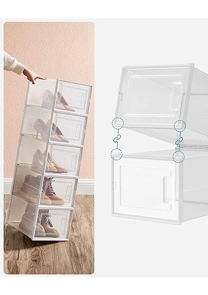 LSP18MWT Ayakkabı Kutusu, 18'li Set, Ayakkabı Saklama Kutusu fırsatları