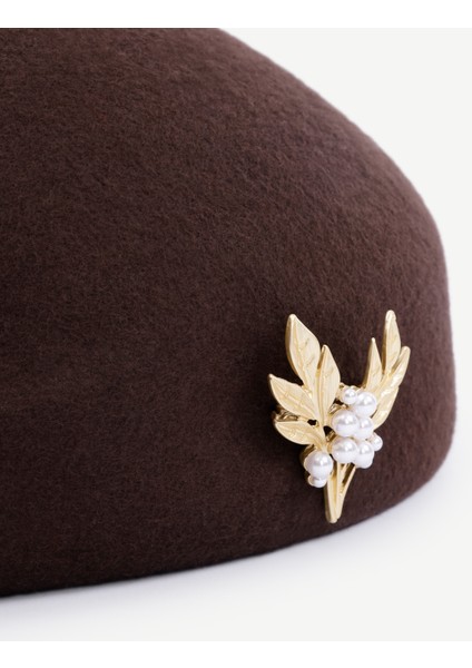 Çiçek Broş Incili Yün Şapka fiyatları