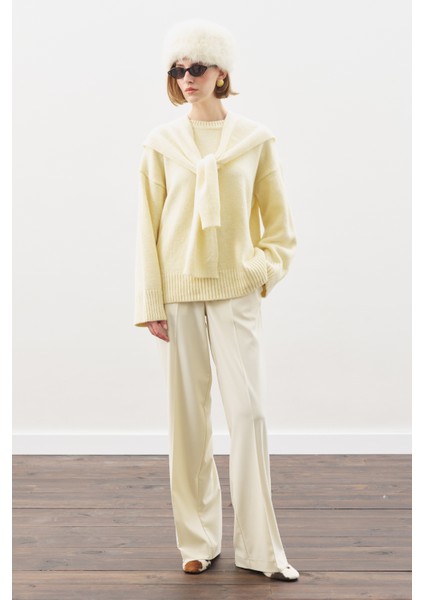 Chunky Oversıze Kazak Sarı modelleri