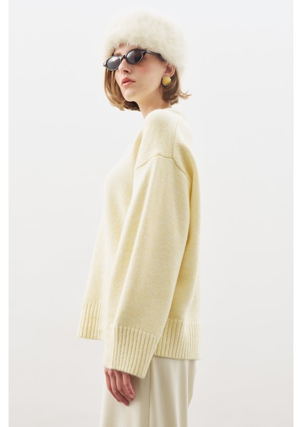 Chunky Oversıze Kazak Sarı