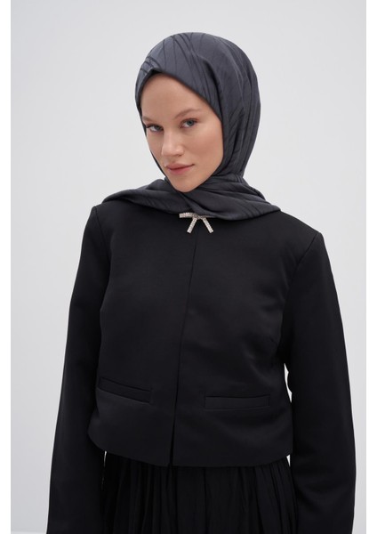 Simetrik Jakar Italyan Ipekli Şal Antrasit fırsatları