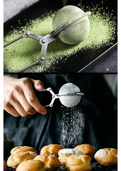 Paslanmaz Çelik Un Kakao Pudra Şekeri Eleği Bitki Çayı Demleme Süzgeci Maşalı Çay Süzgeçi fiyatları