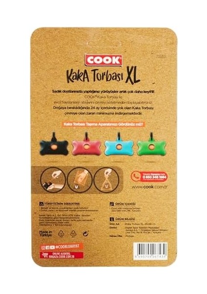 Cook Xl Kaka Torbası Yedeği 20'li Rulo 4'lü (Blister'li) fiyatları