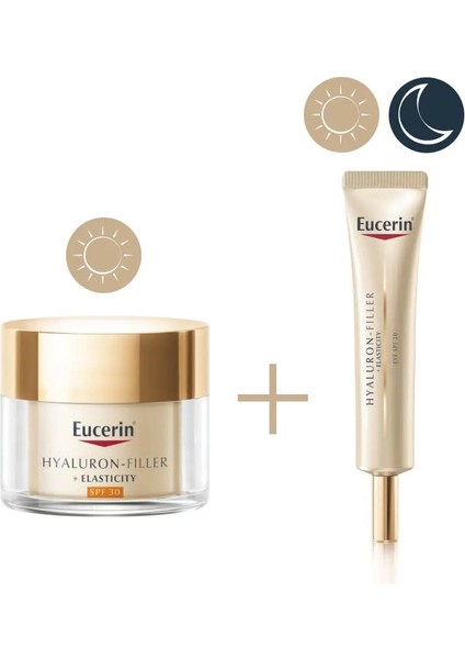 Hyaluron-Filler+Elasticity Gündüz Kremi SPF30 50 Ml+Göz Kremi SPF20 15 ml Set fiyatları