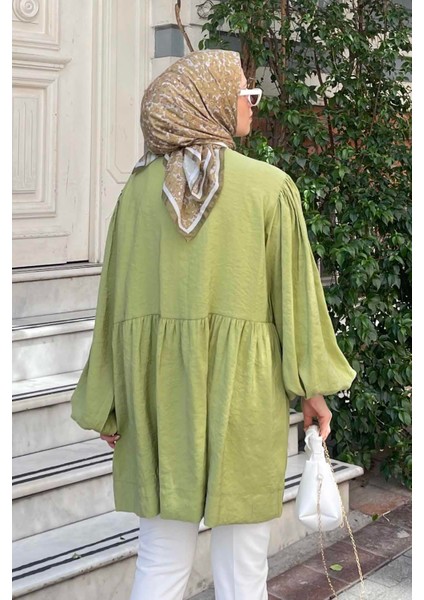 Ön Bağlamalı Iki Parça Ceket Yağ Yeşili fırsatları