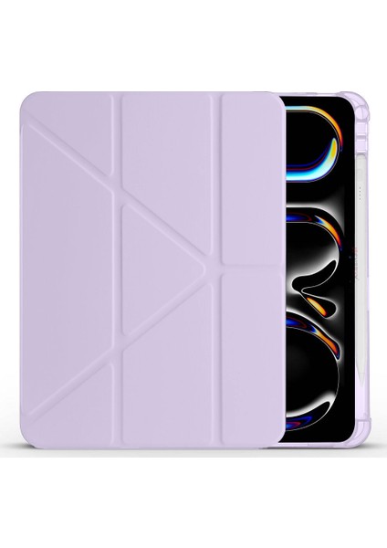 iPad Pro 11 Inç M5 2025 Uyumlu Kılıf Üçgen Katlanabilir Kalem Şarj Bölmeli Kılıf modelleri