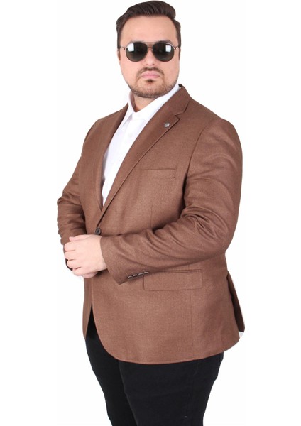 Mocgrande Erkek Büyük Beden 4 Drop Blazer Oskar Ceket 500607 Taba fiyatları