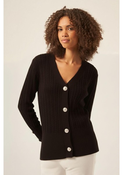 Kadın Saç Örgülü Hırka Acı Kahve 25238 modelleri