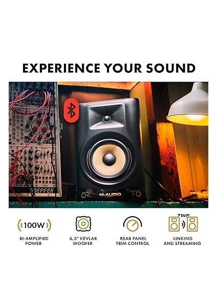 Forty Sixty - 6,5” Stüdyo Monitör Hoparlörü, Üretim ve Miksleme Için Hassas Dsp Crossover, Eq, Kontrol Uygulaması ve Bluetooth, 100 W modelleri