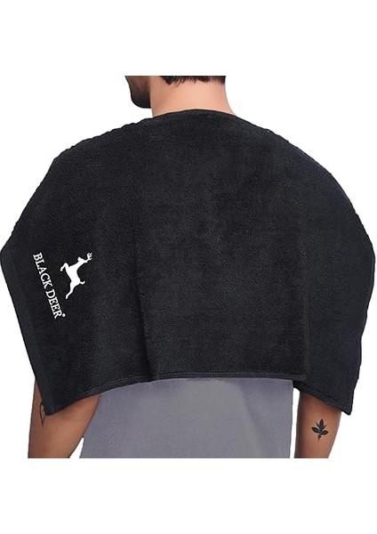 Deer Spor Fitness Havlusu Kondisyon Havlusu Koşu Yoga PILATES%100 Pamuk 90X50 cm Siyah fiyatları