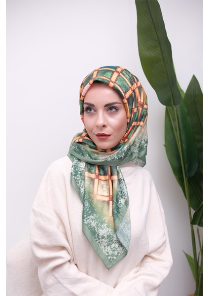 Renkli Karma Desen Dijital Soft Eşarp